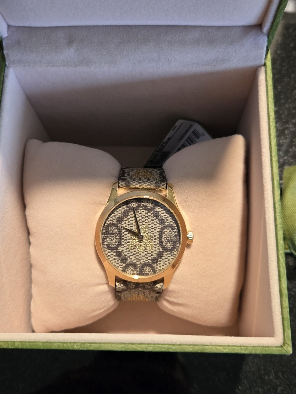 Gucci Stainless Steel Canvas 38mm G-Timeless GG Supreme Bee Quartz Watch